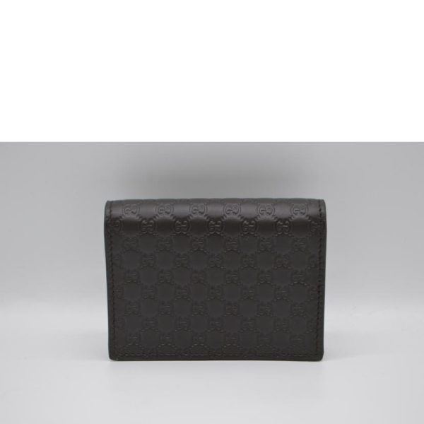 79268 2 Gucci Micro Shima Leather Coin Case Dark Brown