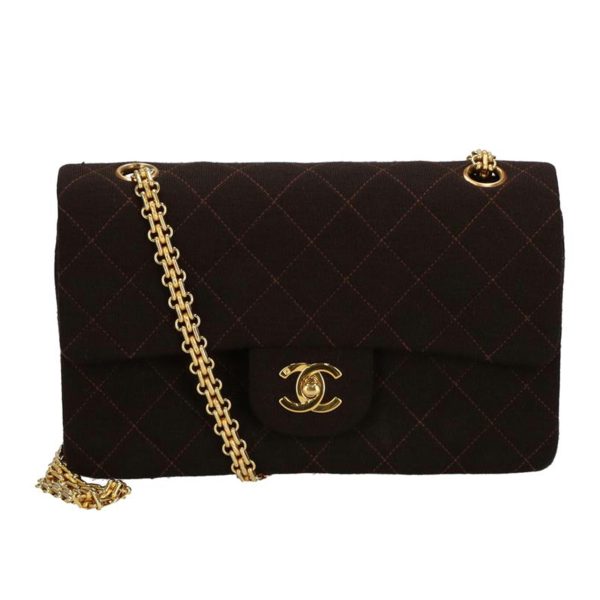 79344 1 Chanel Canvas Chain Shoulder Bag Black