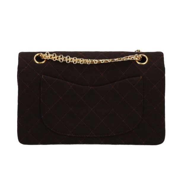 79344 2 Chanel Canvas Chain Shoulder Bag Black