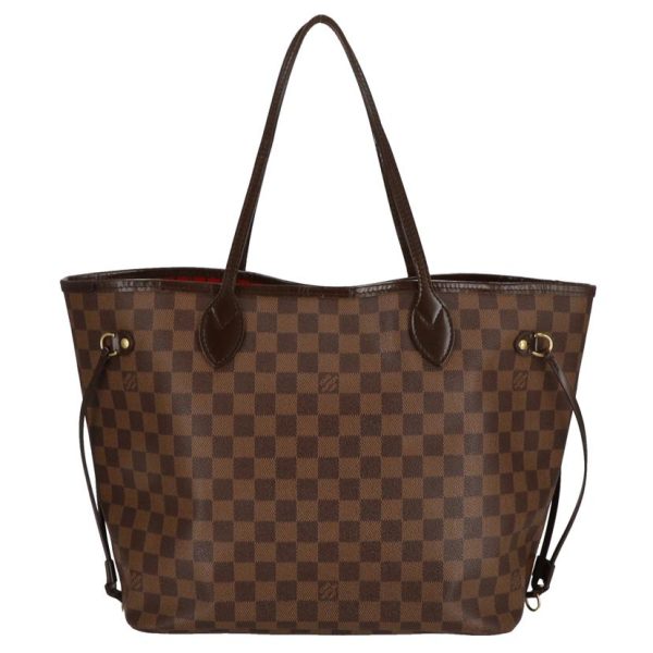 79354 2 Louis Vuitton Neverfull MM Tote Bag Damier Ebene Brown