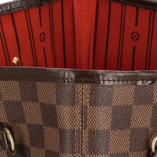 79354 9 Louis Vuitton Neverfull MM Tote Bag Damier Ebene Brown