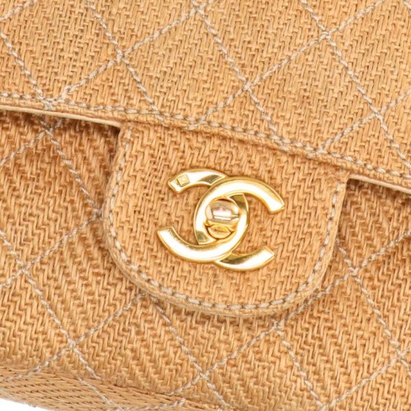 79474 6 Chanel Matelasse W Flap Chain Shoulder Bag Nishijin Textile