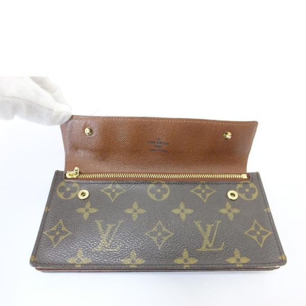 79569 4 Louis Vuitton Portefeuille Accordion Monogram Wallet Brown