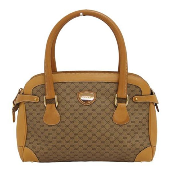 79570 1 Gucci Old Gucci Micro Guccissima Leather Handbag Brown