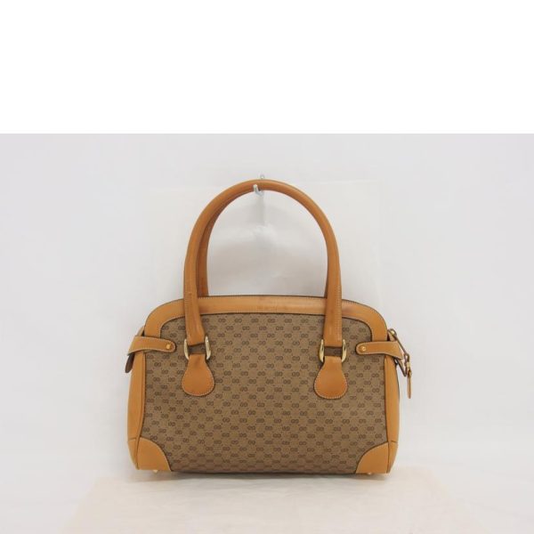 79570 2 Gucci Old Gucci Micro Guccissima Leather Handbag Brown