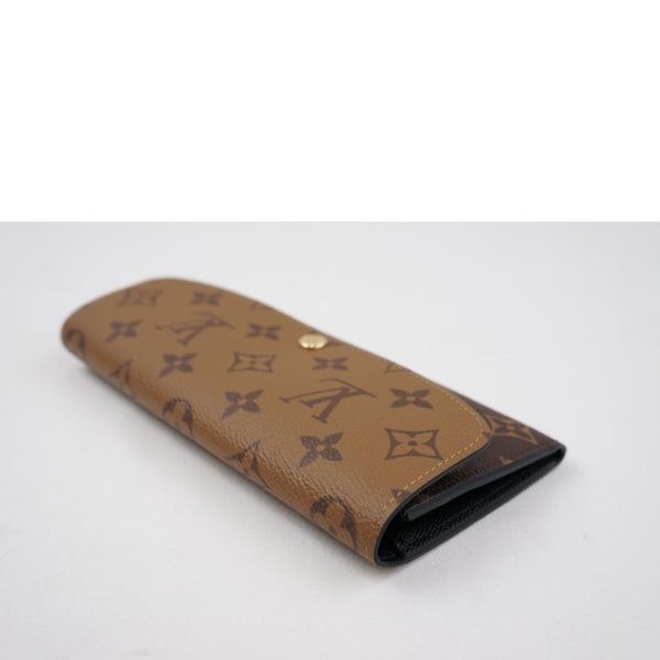 79652 3 Louis Vuitton Portefeuille Emily Monogram Reverse Wallet Brown