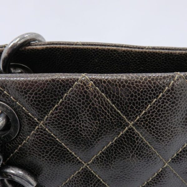 79672 8 Chanel Chain Tote Bag Caviar Skin Black