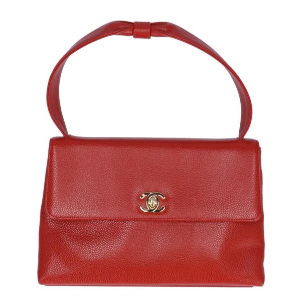 79705 1 Chanel Caviar Handbag Bag Red