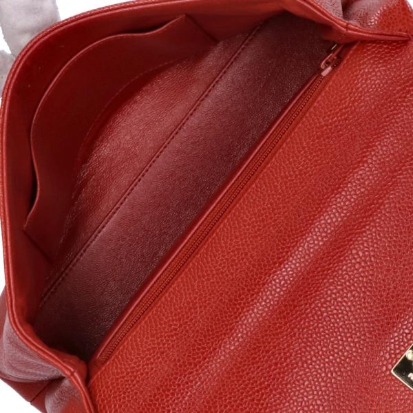 79705 5 Chanel Caviar Handbag Bag Red