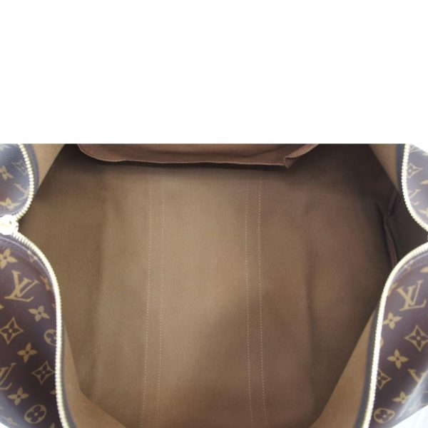 79839 5 Louis Vuitton Keepall Bandouliere 55 Monogram Duffel Bag Brown