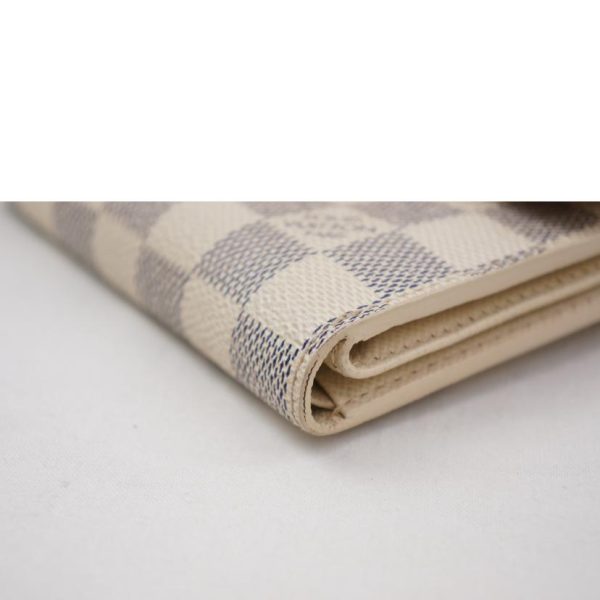 79850 13 Louis Vuitton Portefeuille Koala Damier Azur Wallet Bag White