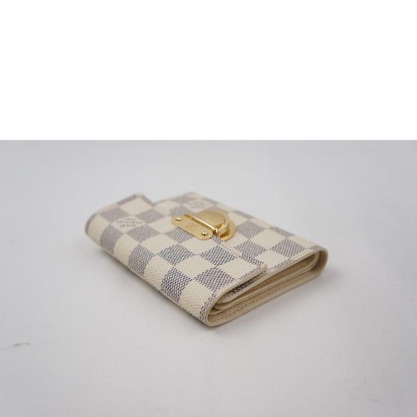 79850 3 Louis Vuitton Portefeuille Koala Damier Azur Wallet Bag White