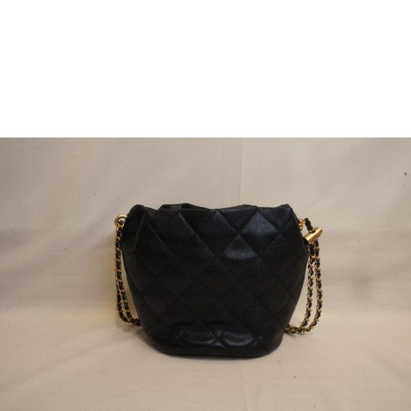 79893 2 Chanel Matelasse Bucket Bag Navy