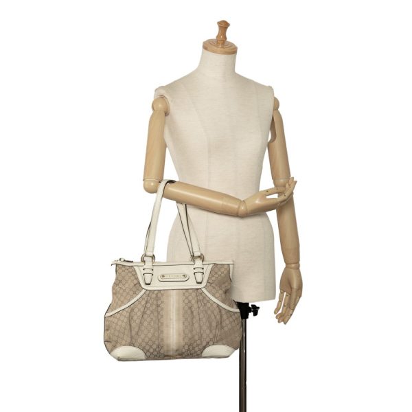 798mucehsffc5cl4 11 Celine Macadam Croco Embossed Tote Bag Shoulder Bag Beige White Canvas Leather