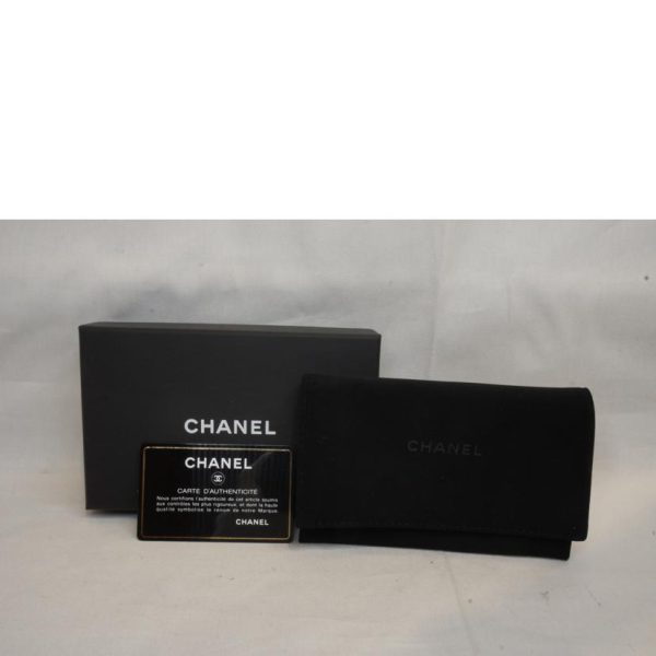 79916 5 Chanel Lambskin Matelasse Coin Case Black