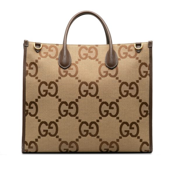 7fazwfxhms9qtn73 3 Gucci Jumbo GG Sherry Line Shoulder Tote Bag 2way Beige Multicolor