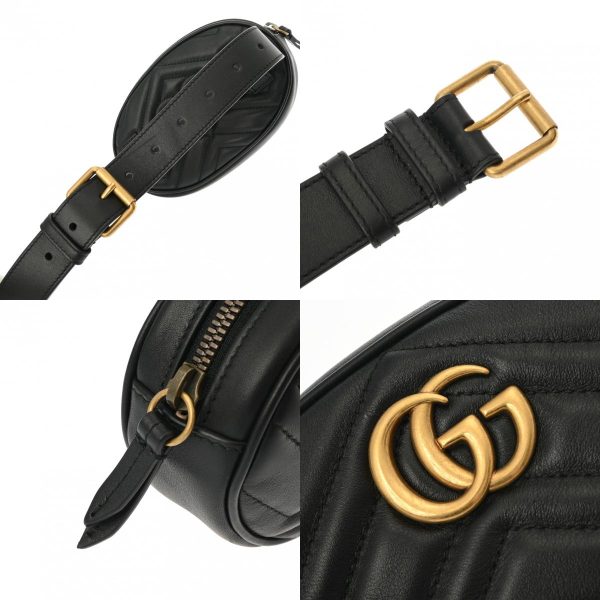 800000124197000 10 c Gucci GG Marmont Belt Bag Black