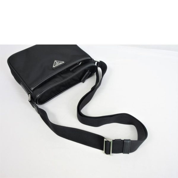 80032 4 Prada Nylon Shoulder Bag Black