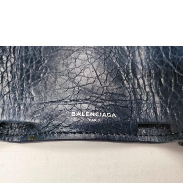 80044 8 Balenciaga Tri Fold Wallet Classic Mini Wallet Black