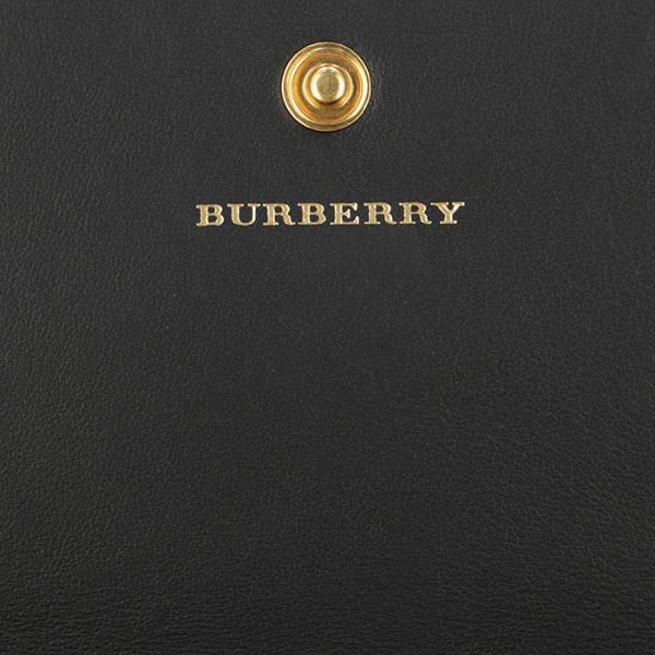 8005385 6 BURBERRY Vintage Check Leather Long Wallet Black