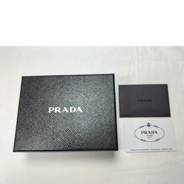 80105 13 Prada Saffiano Coin Case Bag Black