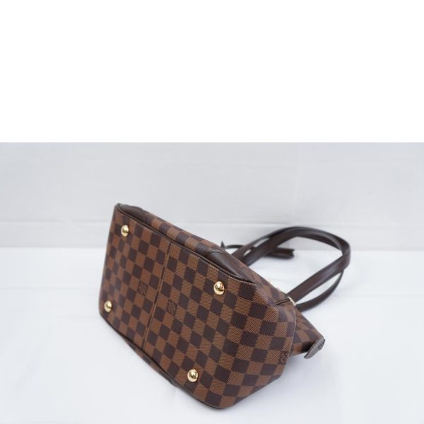 80115 4 Louis Vuitton Verona PM Damier Ebene Tote Bag Brown