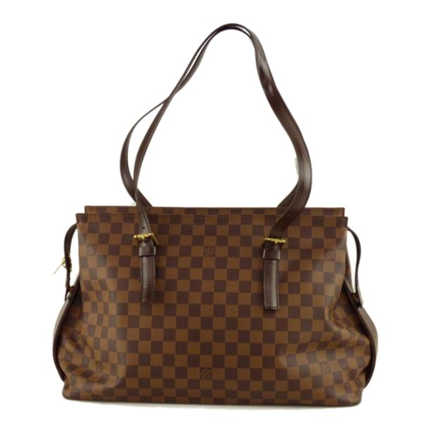 80116 1 Louis Vuitton Chelsea Damier Ebene Handbag Brown