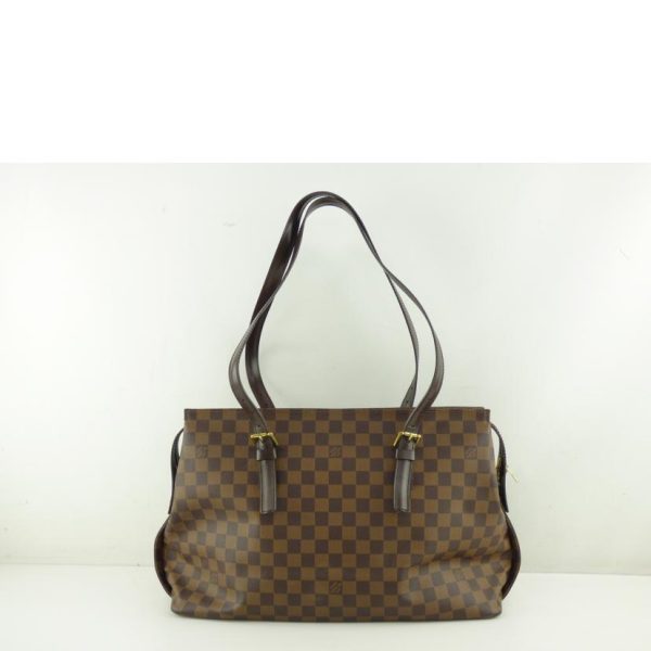 80116 2 Louis Vuitton Chelsea Damier Ebene Handbag Brown