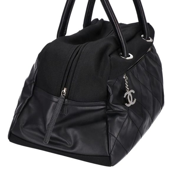 80128 6 Chanel Paris Biarritz Boston Bag Black