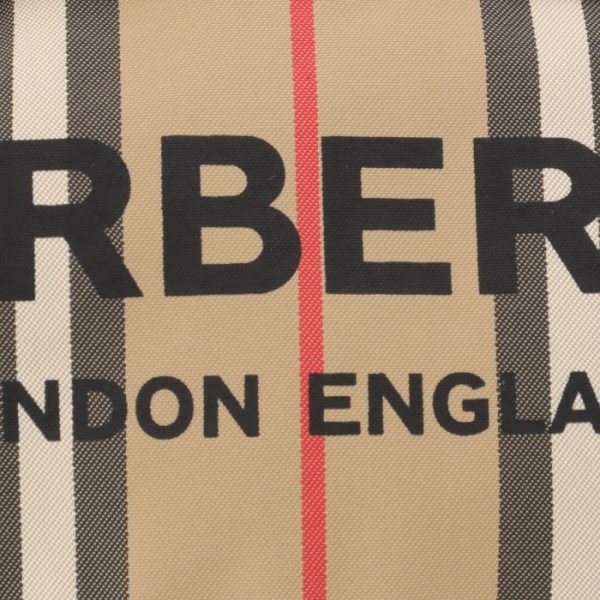 8014751 4 BURBERRY Logo Print Nylon Rucksack Archive Beige