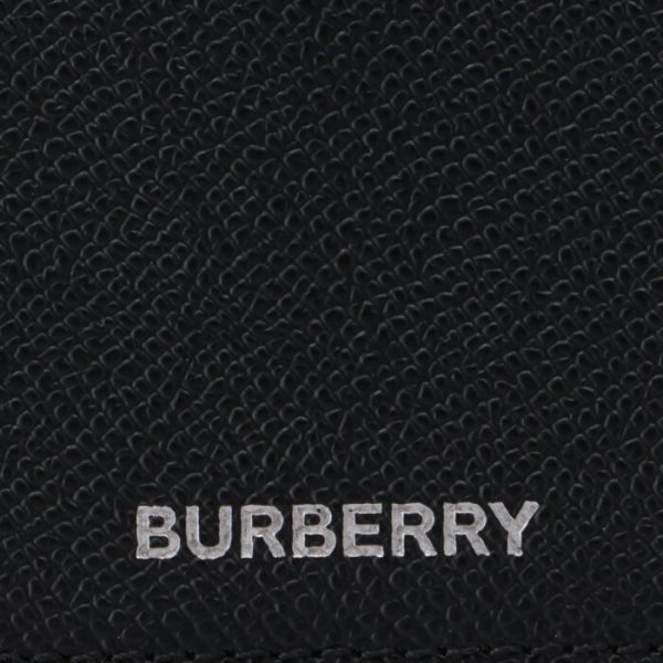 8017455 3 BURBERRY Grainy Leather Tri fold Wallet Black