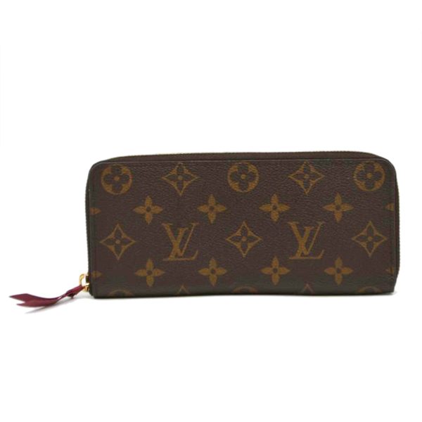 80219 1 Louis Vuitton Portefeuil Clemence Monogram Wallet Fuchsia