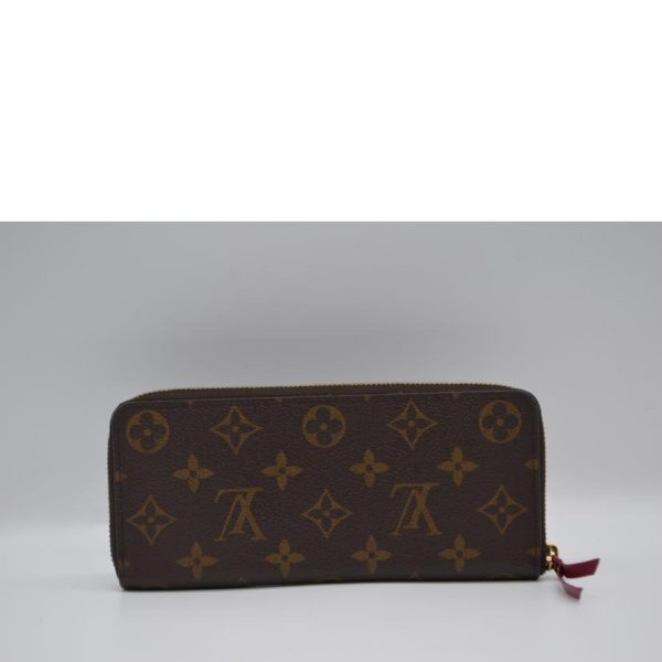 80219 2 Louis Vuitton Portefeuil Clemence Monogram Wallet Fuchsia