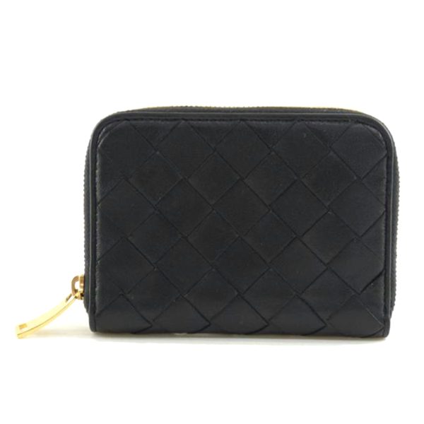 80253 1 Bottega Veneta Intrecciato Coin Case Black