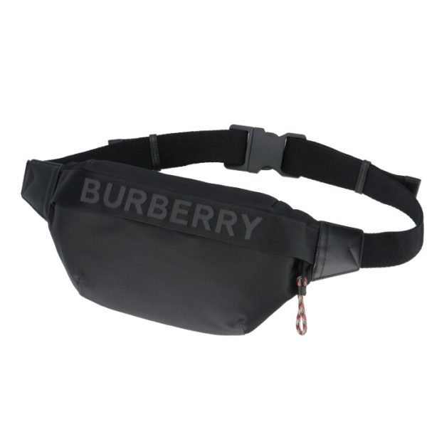 8025668 1 BURBERRY Logo Detail Eco Nylon Belt Bag Black