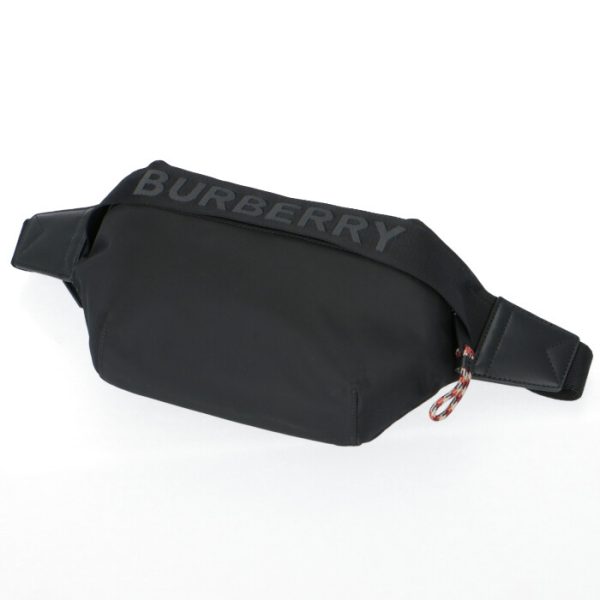 8025668 3 BURBERRY Logo Detail Eco Nylon Belt Bag Black