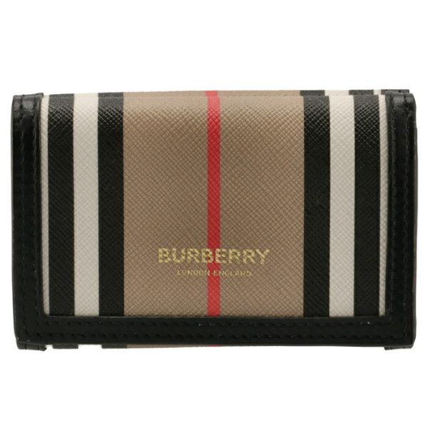 8027294 1 BURBERRY Trifold Wallet Striped Mini Archive Beige