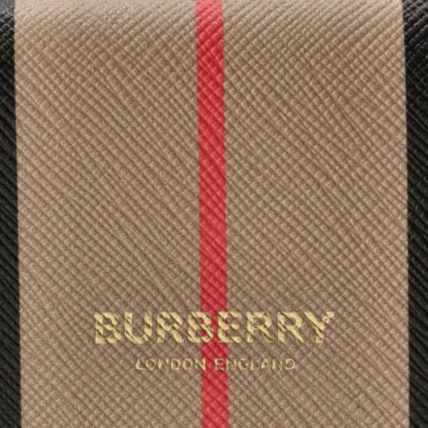 8027294 3 BURBERRY Trifold Wallet Striped Mini Archive Beige