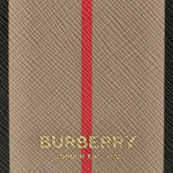 8029619 3 BURBERRY Compact Wallet Bifold Striped Beige