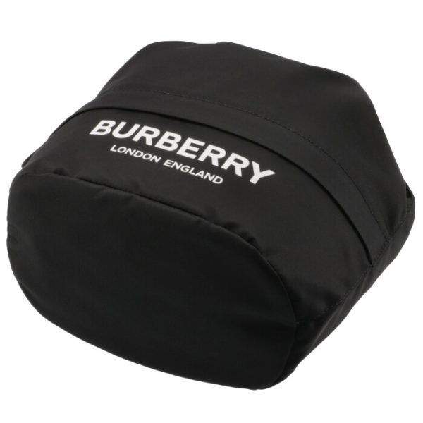 8032188 3 BURBERRY Drawcord Pouch Nylon Logo Print Black