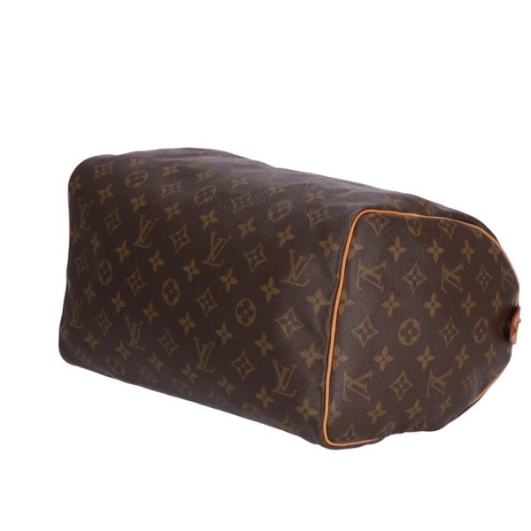 80337 3 Louis Vuitton Speedy Monogram Satchel Bag Brown