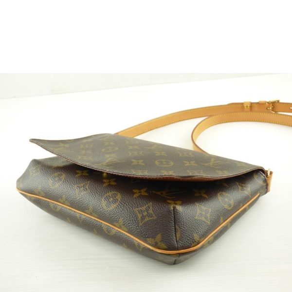 80369 3 Louis Vuitton Musette Tango Monogram Handbag Brown