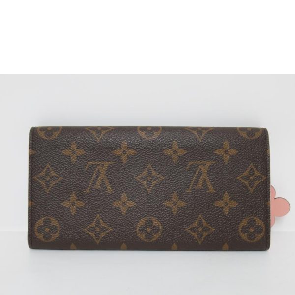 80422 2 Louis Vuitton Portefeuille Emily Monogram Flower Wallet Brown