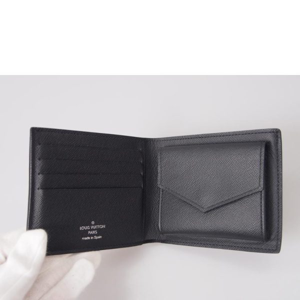 80427 4 Louis Vuitton Marco Wallet Monogram Eclipse Black