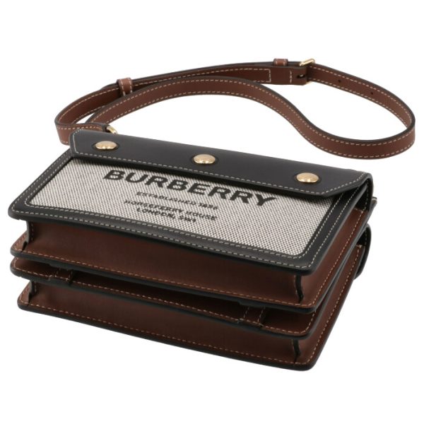 8042852 3 BURBERRY Mini Title Bag Horseferry Print Black