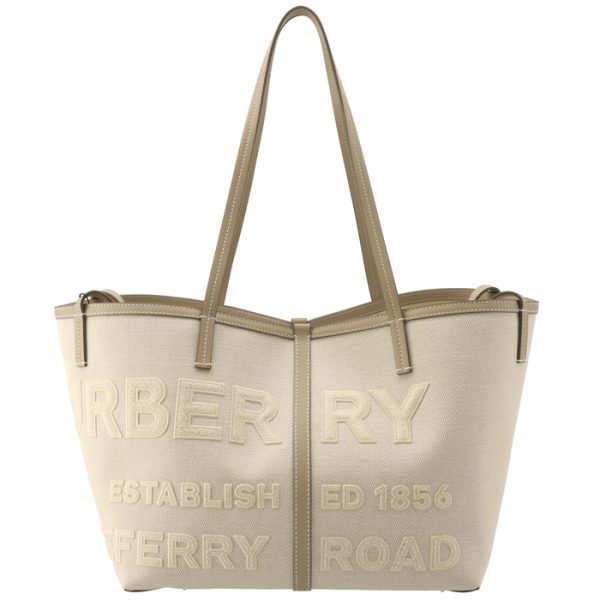 8043104 6 BURBERRY Canvas Tote Bag Horseferry Biege