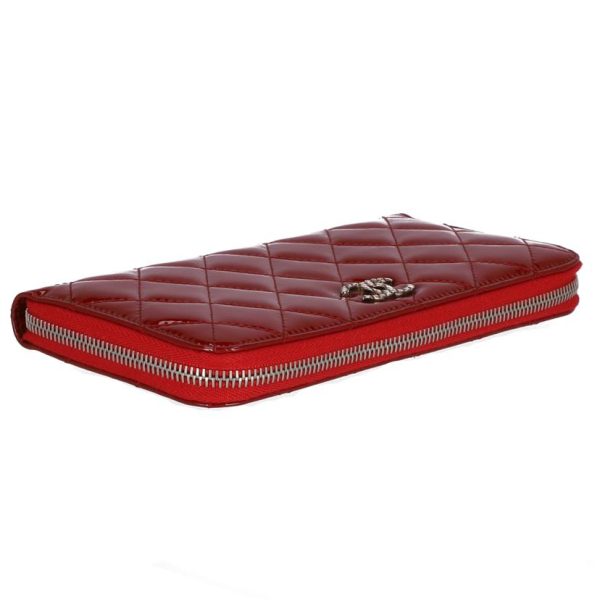 80473 4 Chanel Brilliant Tomato Lasse Long Wallet Enamel