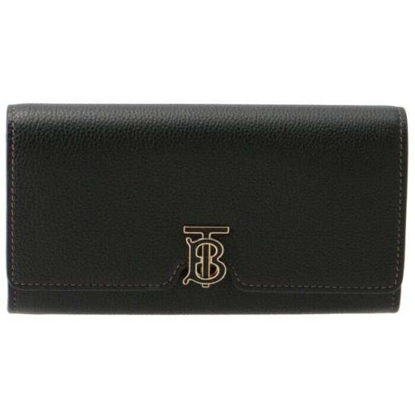 8049212 1 BURBERRY Long Wallet Bifold TB Black