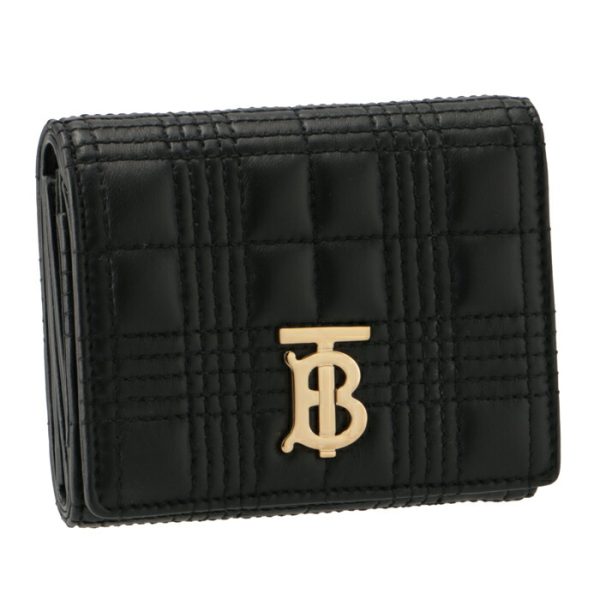 8049280 BURBERRY Tri fold Wallet Lola Quilted Black