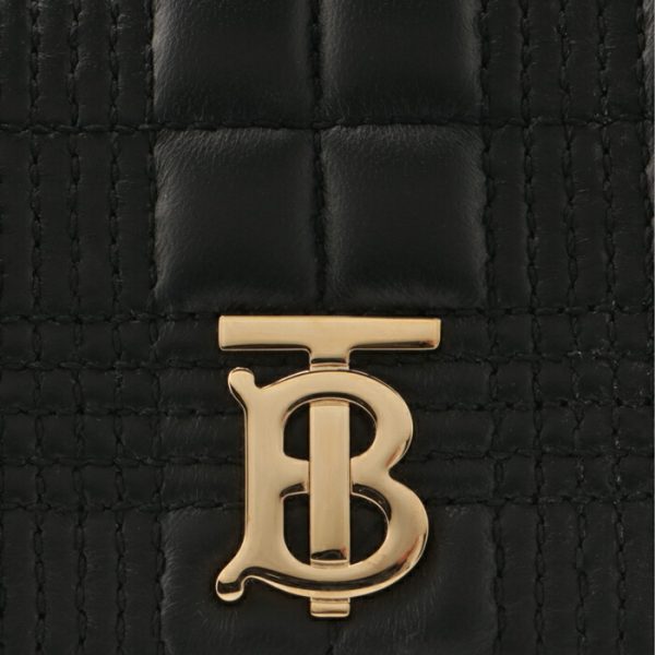 8049280 3 BURBERRY Tri fold Wallet Lola Quilted Black